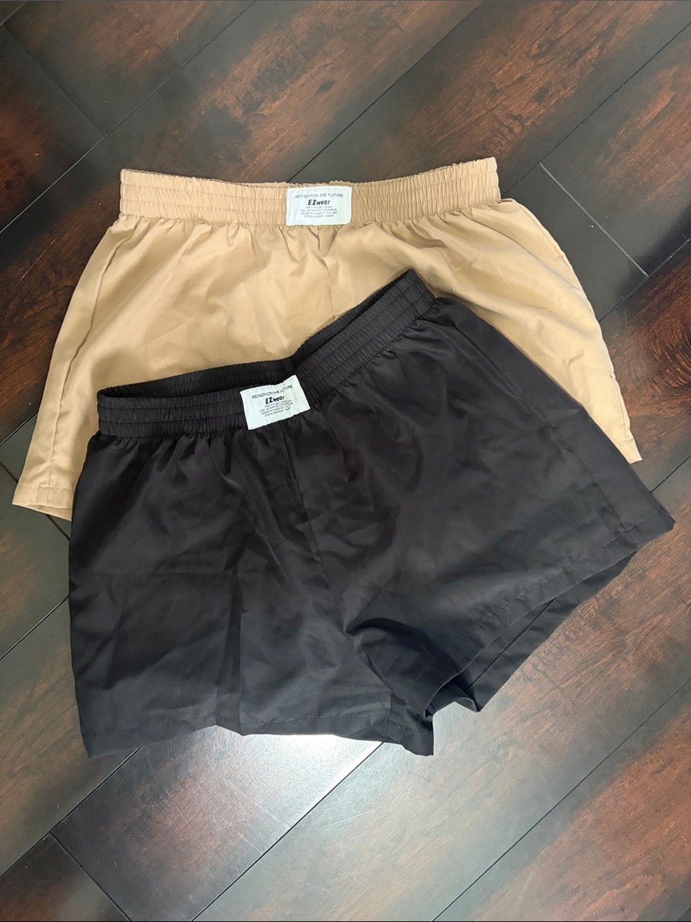 SHEIN Women's Athletic Shorts — Black and Tan Set of 2